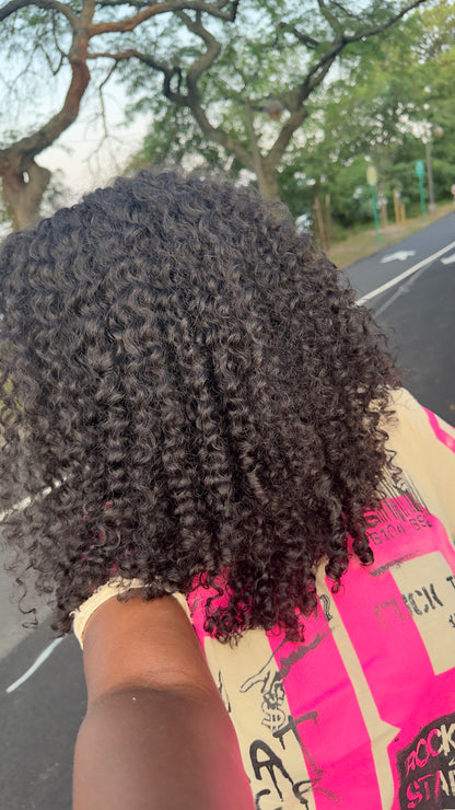 Burmese Curly Flip-Over Half Wig
